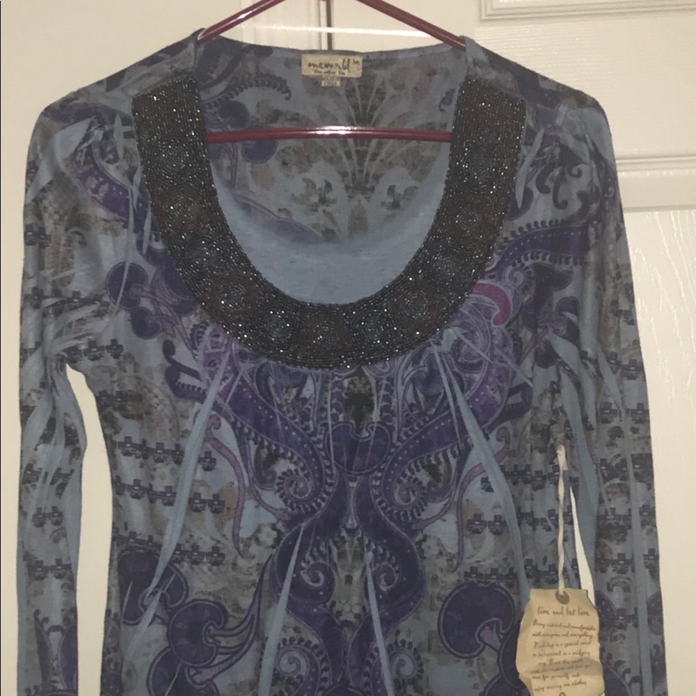 Women’s beaded collar tunic